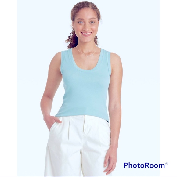Preview International Nordstrom Baby Blue Tank Top. - Picture 2 of 4